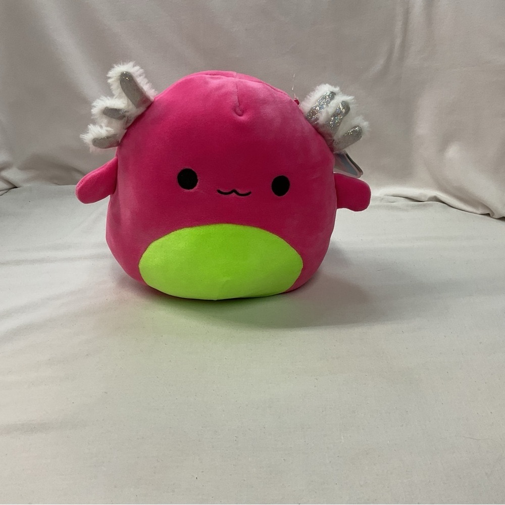 Squishmallow‎ 8" NWT Archie the Axolotl Plushie, Rare Pink and Line Color